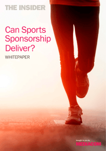 Can Sports Sponsorship Deliver?