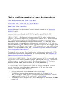 Clinical manifestations of mixed connective tissue disease