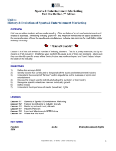 Unit 1 Outline - Sports Career Consulting