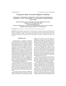 Cytogenetic Study on Sexual Ambiguity in Humans - Kamla