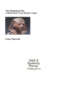 The Hatshepsut Plot - Host