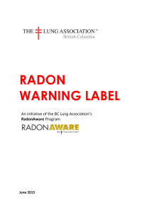 radon warning label