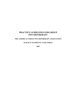 practice guidelines for group - American Group Psychotherapy