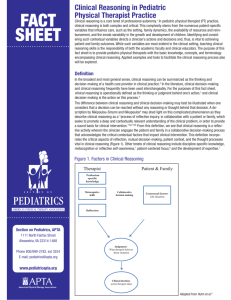 Clinical Reasoning in Pediatric Physical