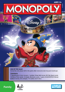 Monopoly Disney Edition 2010 Instructions