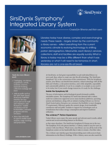 SirsiDynix Symphony® Integrated Library System