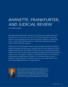 Barnette, Frankfurter, and Judicial Review