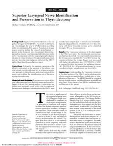 Superior Laryngeal Nerve Identification and Preservation in