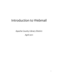 Creating a Webmail Account - Apache County Library District