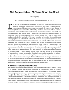 Cell Segmentation: 50 Years Down the Road