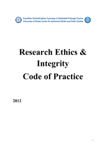 Research Ethics & Integrity Code of Practice