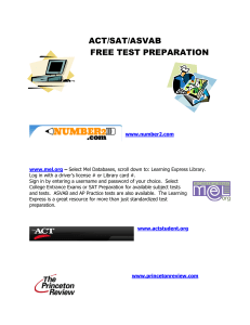 act/sat/asvab* free test preparation