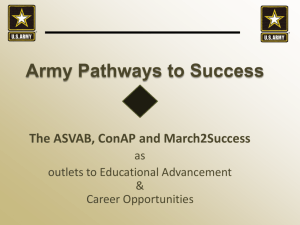 Army Pathways to Success - Texas Association of Secondary School