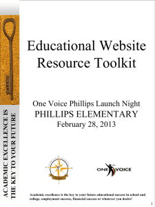 One Voice Educational Resource