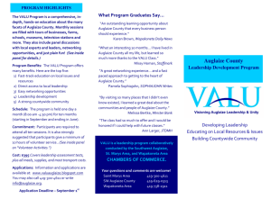 VALU Class brochure