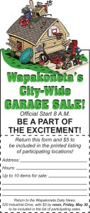 Wapakoneta's City-Wide GARAGE SALE!