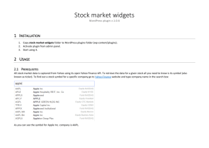 Stock market widgets - The Volkers Group, LLC.