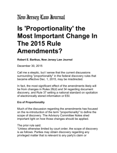 Is 'Proportionality' the Most Important Change In The 2015 Rule