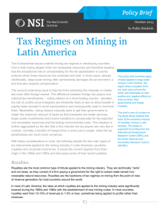 Tax Regimes on Mining in Latin America - The North