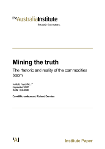 Mining the truth - The Australia Institute