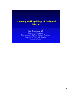 Anatomy and Physiology of Peritoneal Dialysis