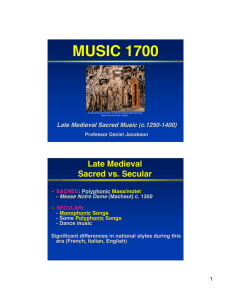 Medieval Sacred Music