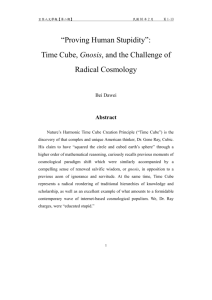 “Proving Human Stupidity”: Time Cube, Gnosis, and the Challenge