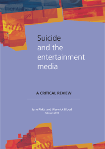 Suicide and the entertainment media: A critical review