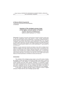 Analysis of the strategic groups maps of the higher schools sector in