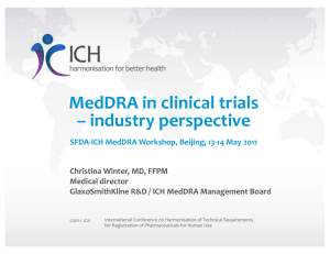 MedDRA in clinical trials