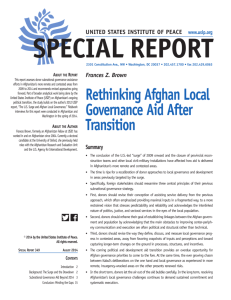 Rethinking Afghan Local Governance Aid After Transition