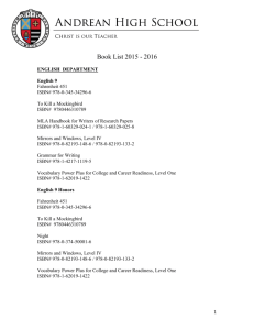 Book List 2015 - 2016