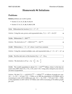 Homework #6 Solutions