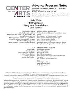 View advance program notes here. - Center for the Arts at Virginia