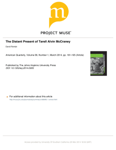 The Distant Present of Tarell Alvin McCraney
