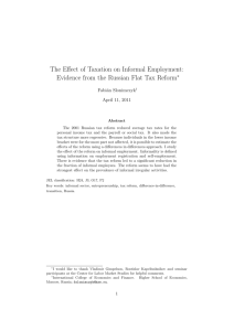 The Effect of Taxation on Informal Employment: Evidence from the