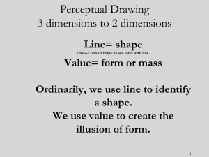 Perceptual Drawing 3 dimensions to 2 dimensions