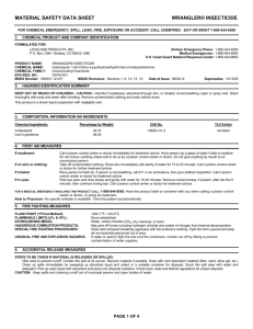 MATERIAL SAFETY DATA SHEET WRANGLER® INSECTICIDE