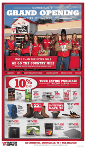 we go the country mile - Tractor Supply Company