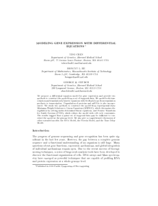 MODELING GENE EXPRESSION WITH DIFFERENTIAL