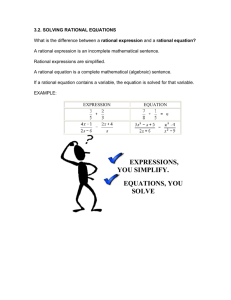 solving rational equations - Tutor