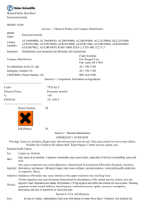 Material Safety Data Sheet Potassium bromide MSDS# 19280