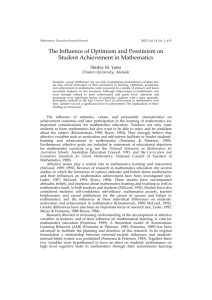 The Influence of Optimism and Pessimism on Student Achievement