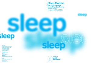 Sleep Matters - Mental Health Foundation