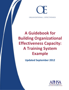 A Guidebook for Building Organizational Effectiveness Capacity: A