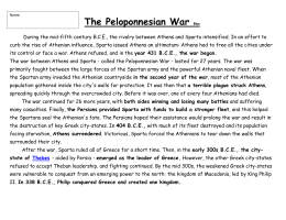 "Worksheet Answers: The City-States of Athens and Sparta"