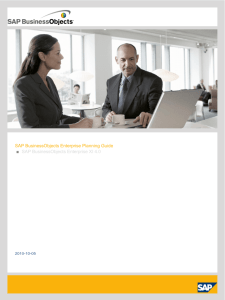 SAP BusinessObjects Enterprise Planning Guide