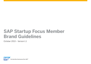 SAP Startup Focus Member Brand Guidelines