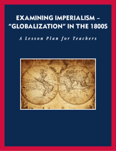 examining imperialism – “globalization” in the 1800s