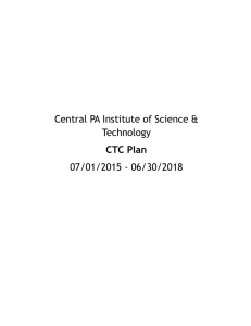 Central PA Institute of Science & Technology CTC Plan 07/01/2015